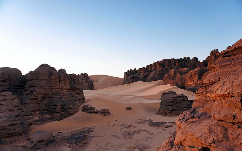 Drought Desert Red rock Tamanrasset Algeria, HD wallpaper