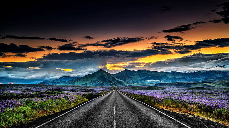 Iceland Landscapes Road, HD wallpaper