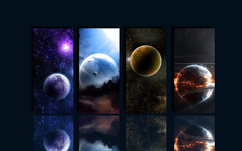 Planet s, windows, planets, planet, universe, dark, plan, bonito, HD wallpaper