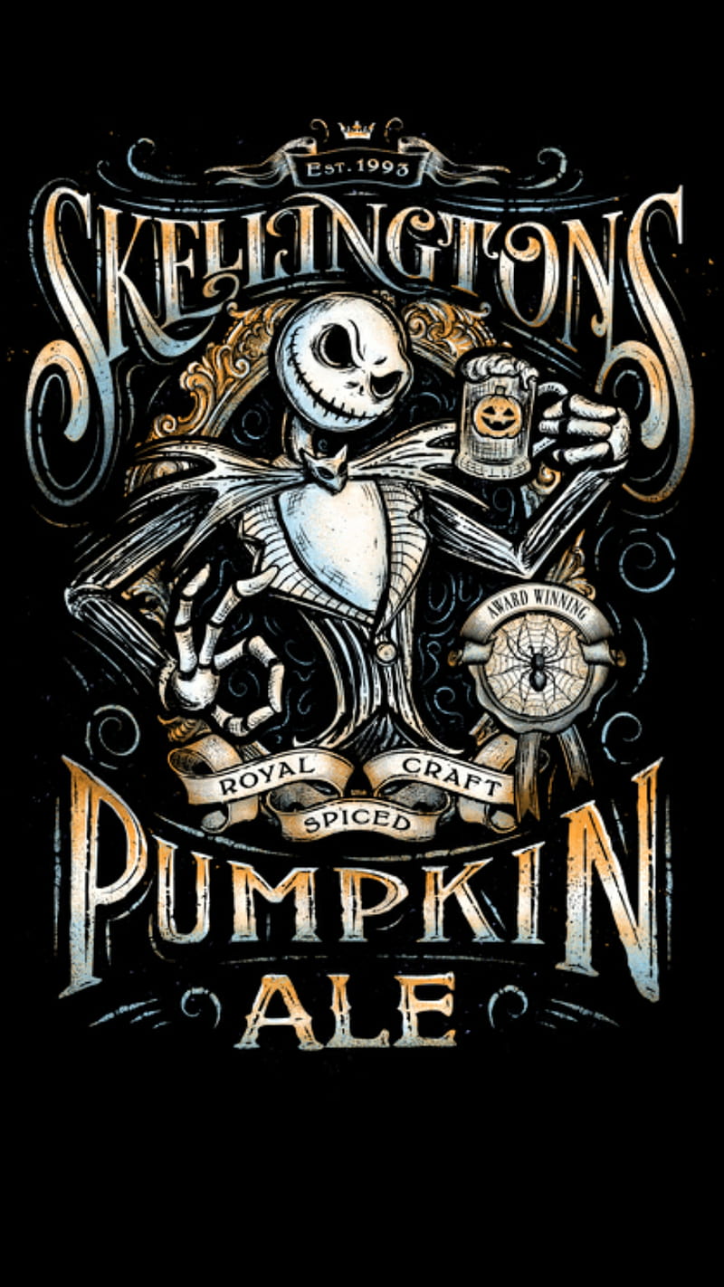 Pumpkin Ale, halloween, halloween jack, jack skellington, skellington, HD phone wallpaper