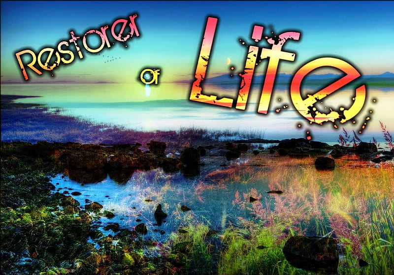 Restorer of Life, life, grass, ocean, lake, jesus, nature, god, restores, holy spirit, HD wallpaper