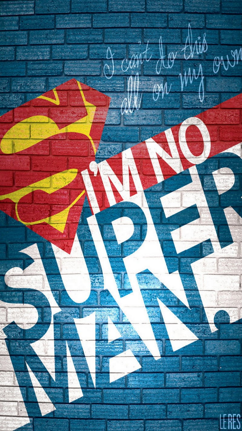 IM NO SUPER MAN, like, sayings, HD phone wallpaper