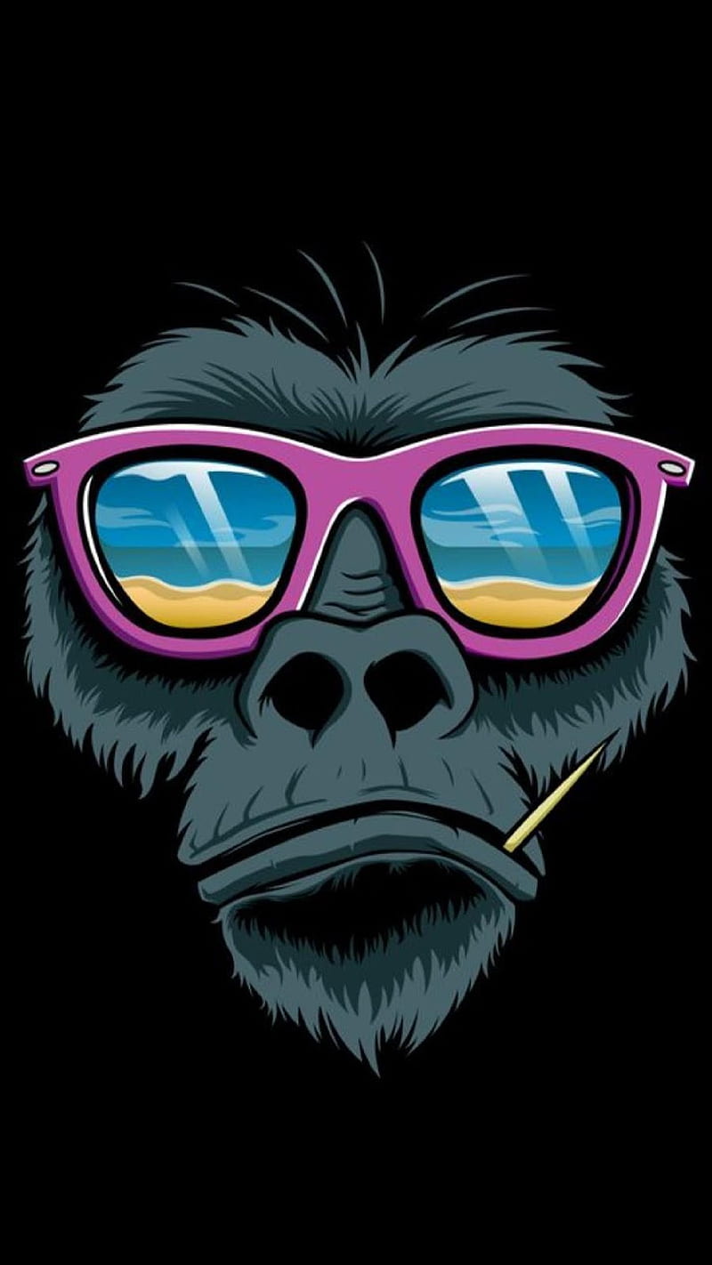 Monkey Cool, black, swag, HD phone wallpaper