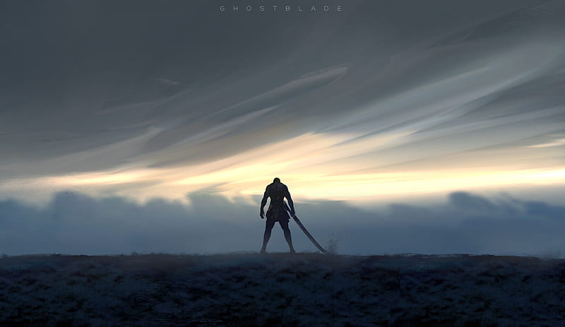 Journey Ghostblade Warrior, warrior, sword, artist, artwork, digital-art, HD wallpaper