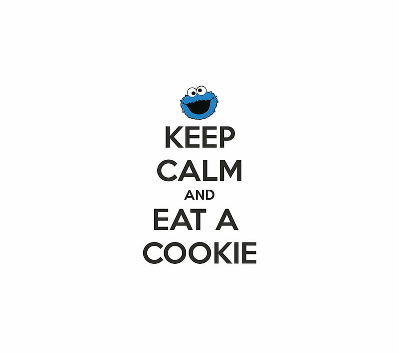 eat a cookie, kepp calm, HD wallpaper