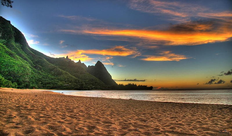 Atardecer-en-la-playa., playa, atardeceres, naturaleza, bonito, nubes,  cielo, Fondo de pantalla HD | Peakpx