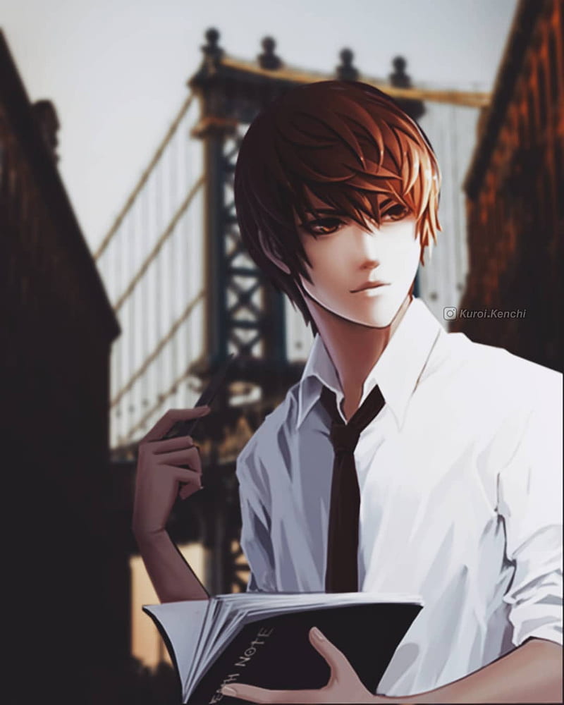 Yagami Light, anime, anime art, anime, death note, death note, edits,  ryuuk, HD phone wallpaper | Peakpx