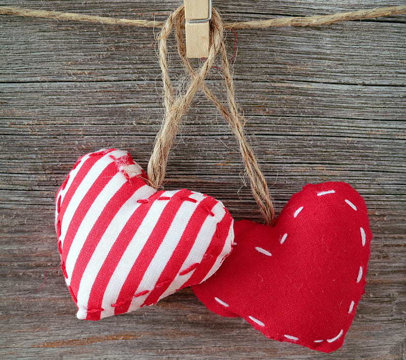Love Hearts, handcraft, heart, romantic, valentine, wood, HD wallpaper