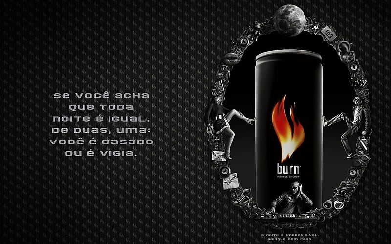 Burn intense energy drink graphic creative design, HD wallpaper
