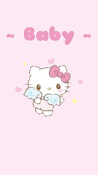 Hello Kitty Babie, baby, pastel, kawaii, cute, hellokitty, sanrio, HD phone wallpaper
