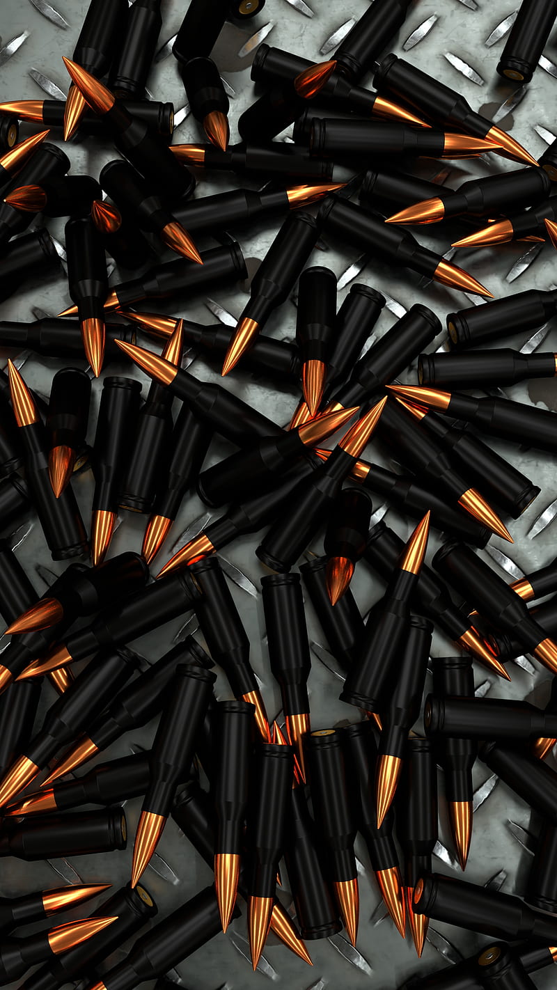 Bullets, 3d, TetriTek, america, ammo, army, awesome, black, cold, copper, fire, dom, gold, guns, hardcore, lead, metal, military, modern, murica, pew, weapon, HD phone wallpaper