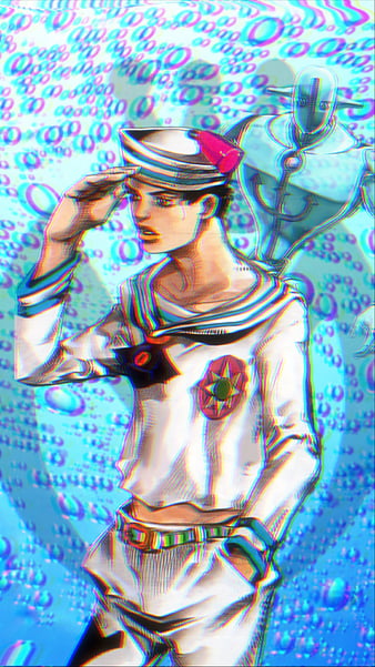 Download Jojolion - Josuke Higashikata and Soft & Wet Stand in Action  Wallpaper