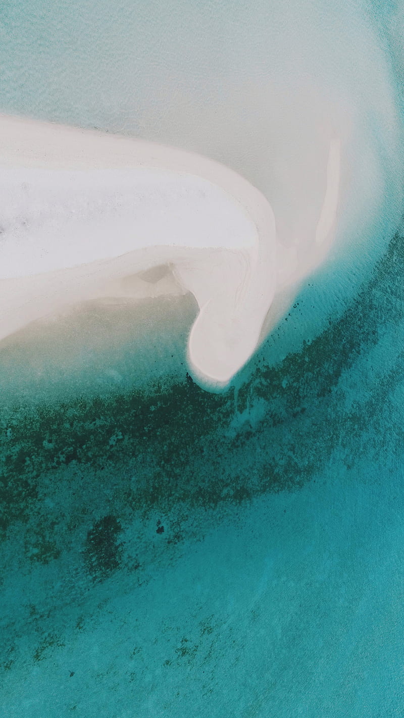 coast, beach, sand, aerial view, island, water, HD phone wallpaper