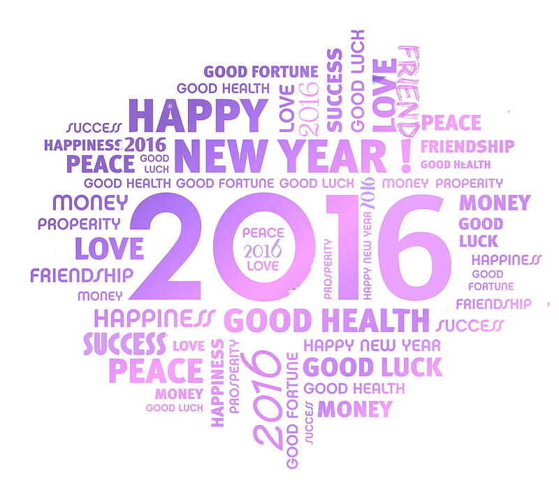 New year 2016, abstract, cartoon, designs, drawn, festival, sayings, signs, HD wallpaper