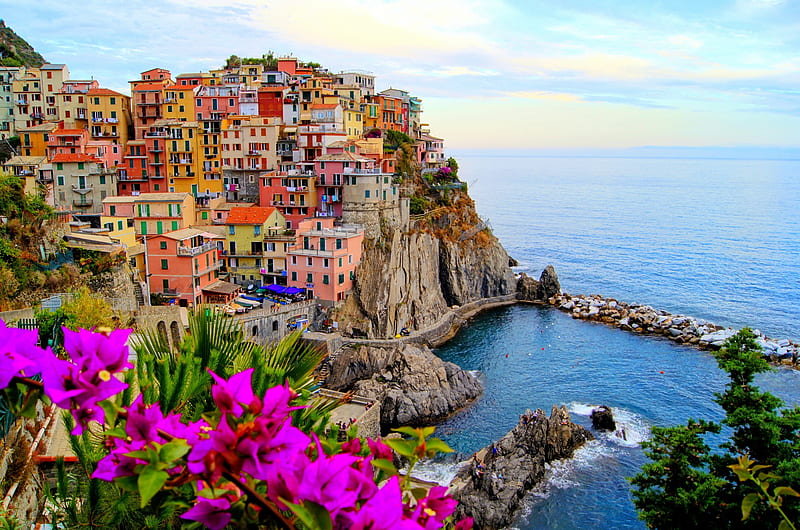 Italy, Manarola, Cinque Terre, Man Made, Liguria, Towns, HD wallpaper