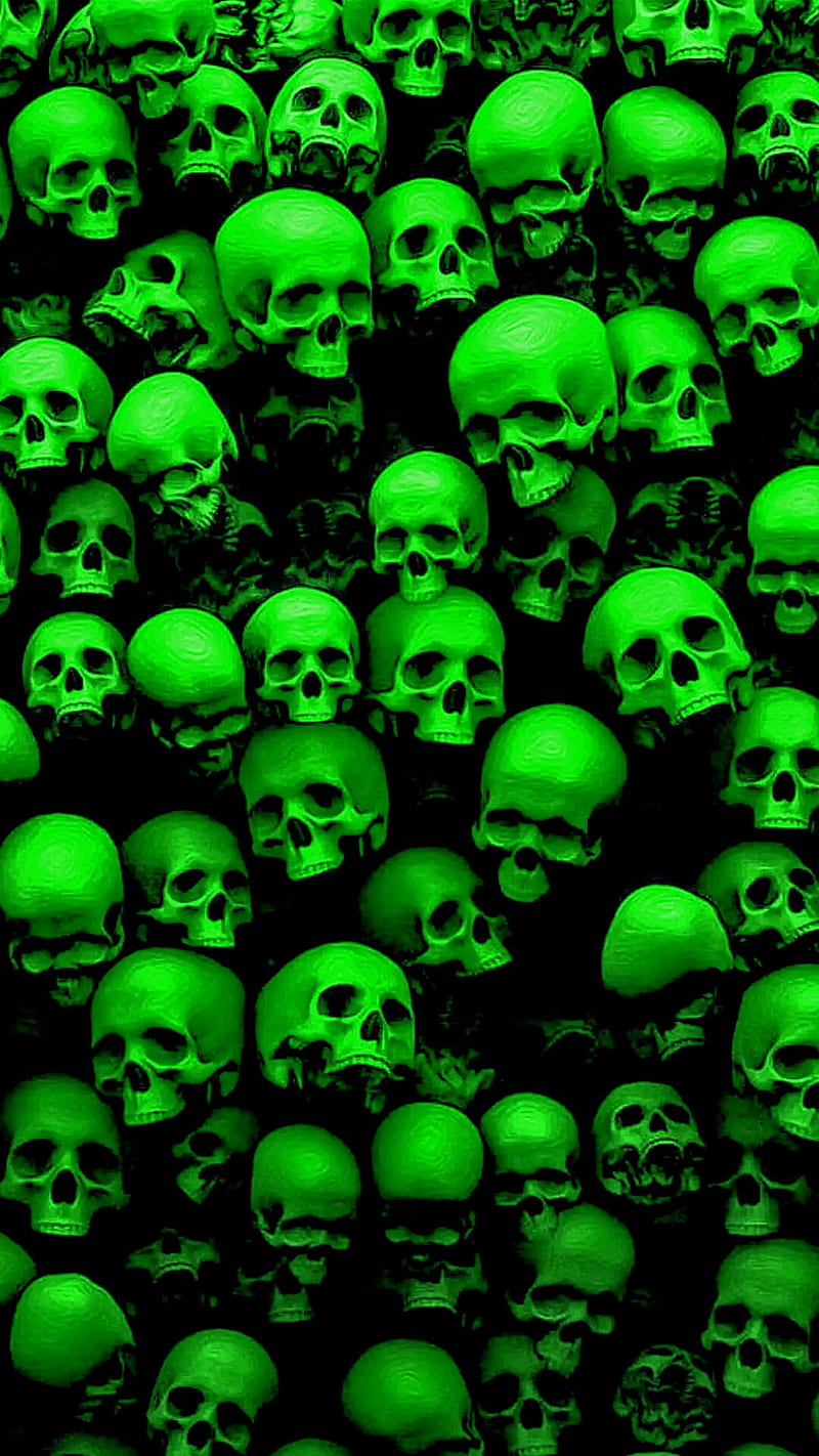 7 Green Skull green fire skull HD wallpaper  Pxfuel