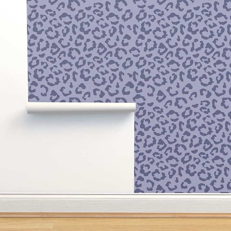 Peel & Stick Swatch - Small Leopard Periwinkle Purple Animal Print Lavender Cheetah Custom Removable, HD phone wallpaper