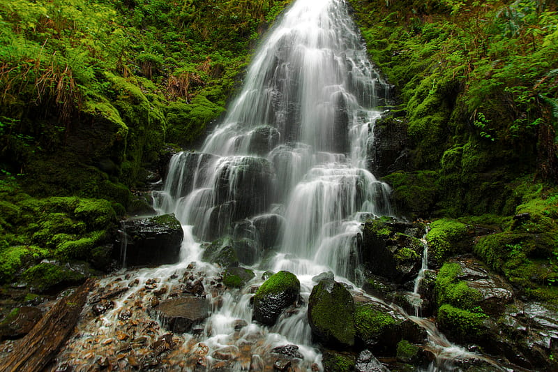 Columbia Gorge, Oregon, rocks, oregon, waterfall, nature, HD wallpaper