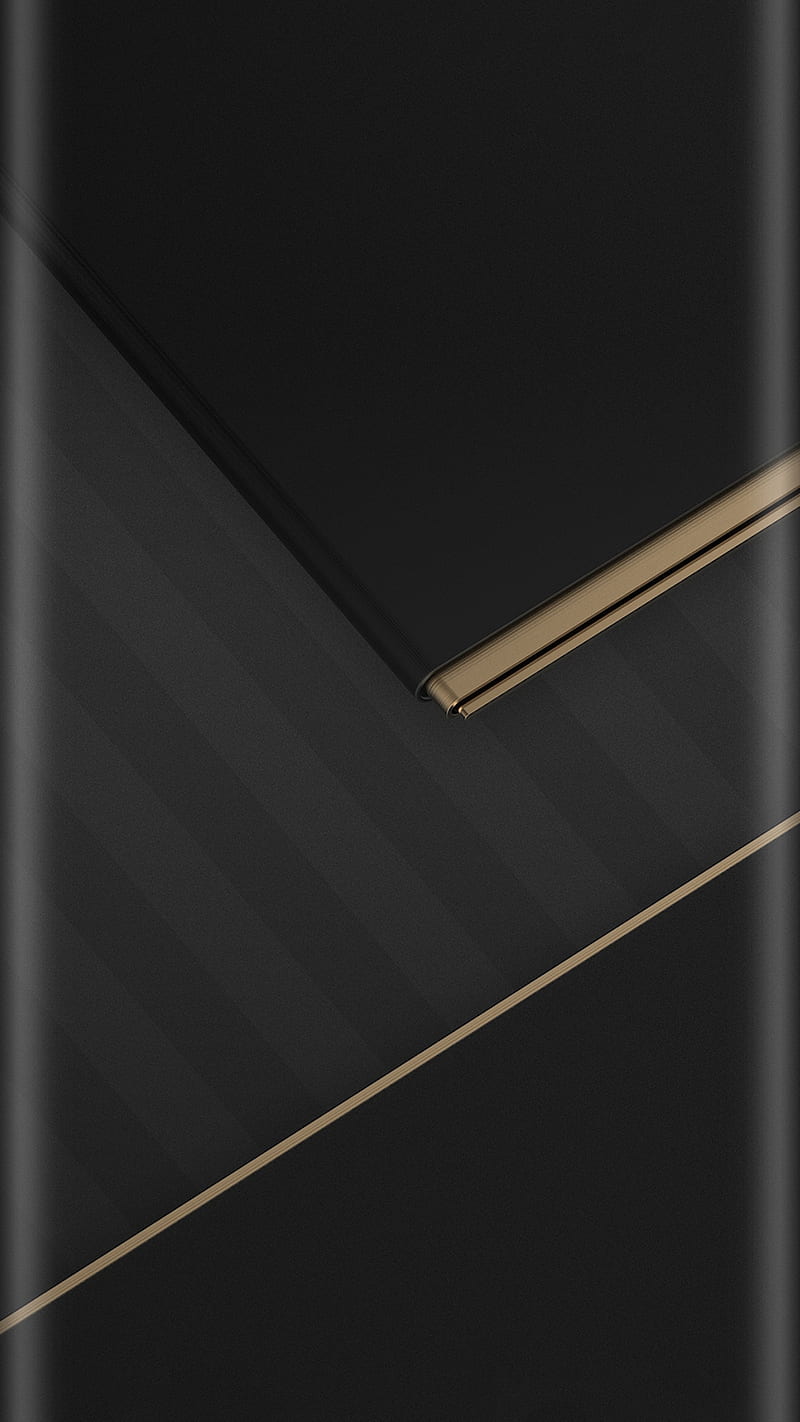 Abstract, black, edge style, gold, gray, s7, stripes, HD phone wallpaper