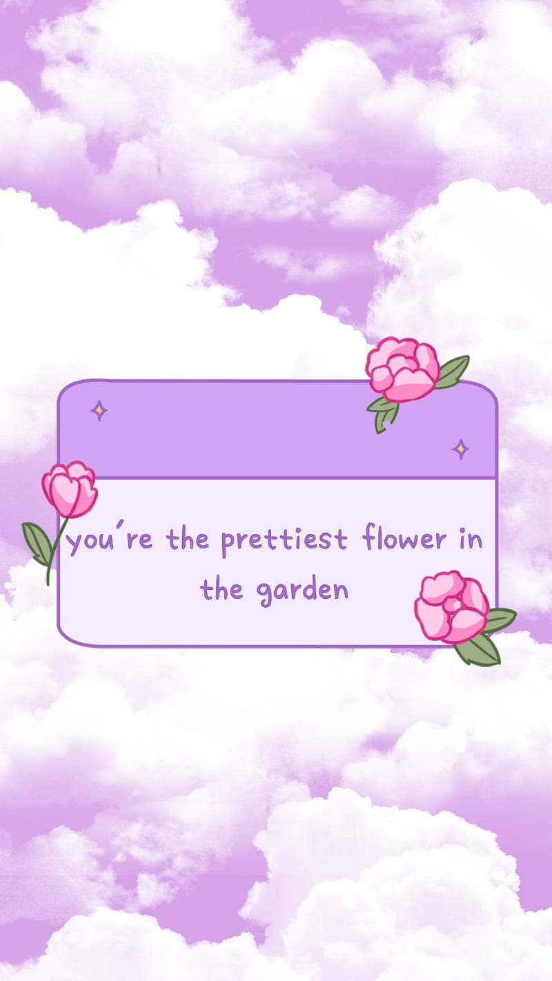 Purple aesthetic, broken, clouds, flowers, heart, love, poem, quotes, HD phone wallpaper
