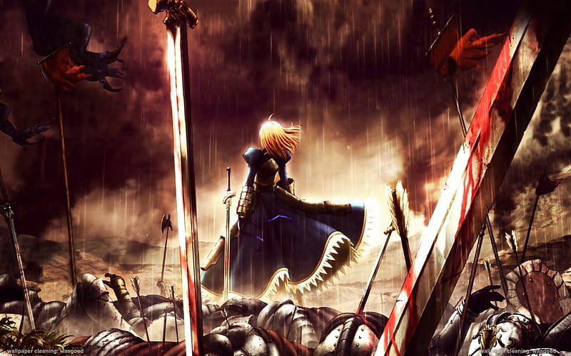 Saber Standing, fate, saber, night, stay, HD wallpaper