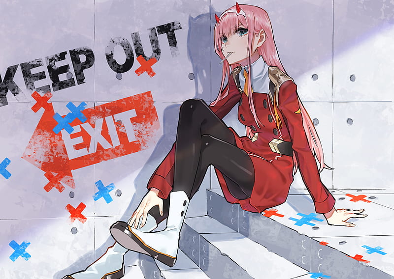 Zero Two, red, boots, bonito, woman, sweet, horns, anime, cicle, beauty,  anime girl, HD wallpaper | Peakpx