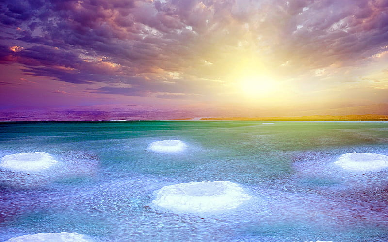 Wonderful views Dead Sea and Salt Lake 03, HD wallpaper