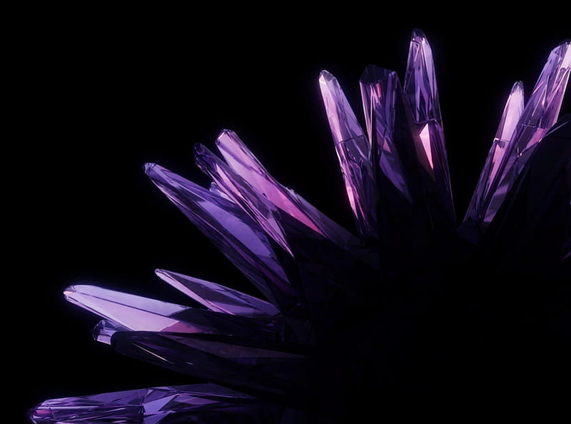 Crystal, Purple, Black, Cant think of a fourth, HD wallpaper