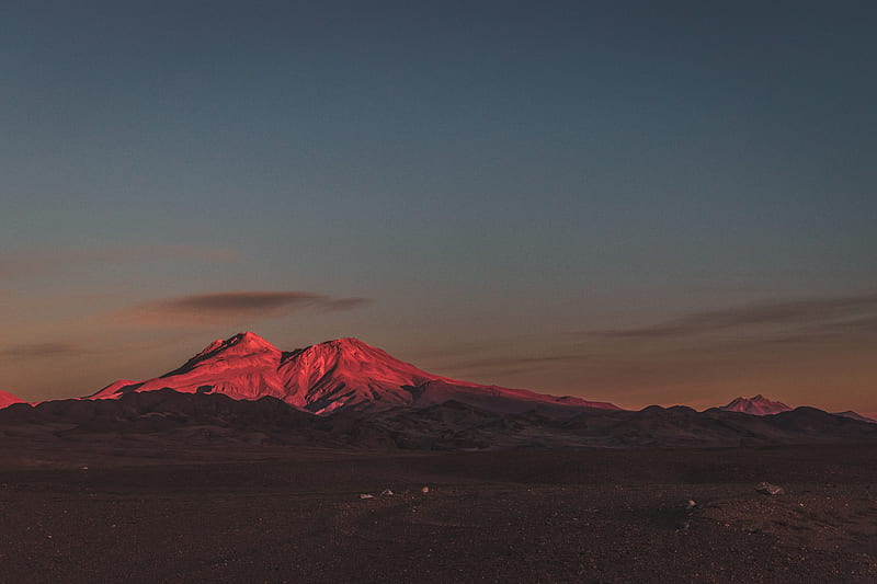 mountain, peak, twilight, HD wallpaper