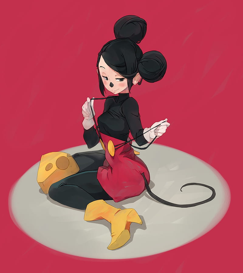 Mickey  Minnie Mouse anime by agijp  Desenhos de personagens da disney  Personagens disney Versão anime