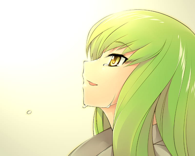 CC, pretty, green, girl, anime, HD wallpaper