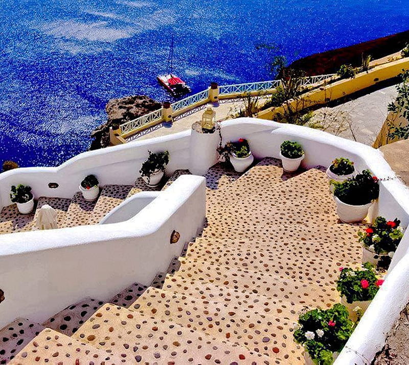 Paradise , amazing, greece, nature, santorini, HD wallpaper