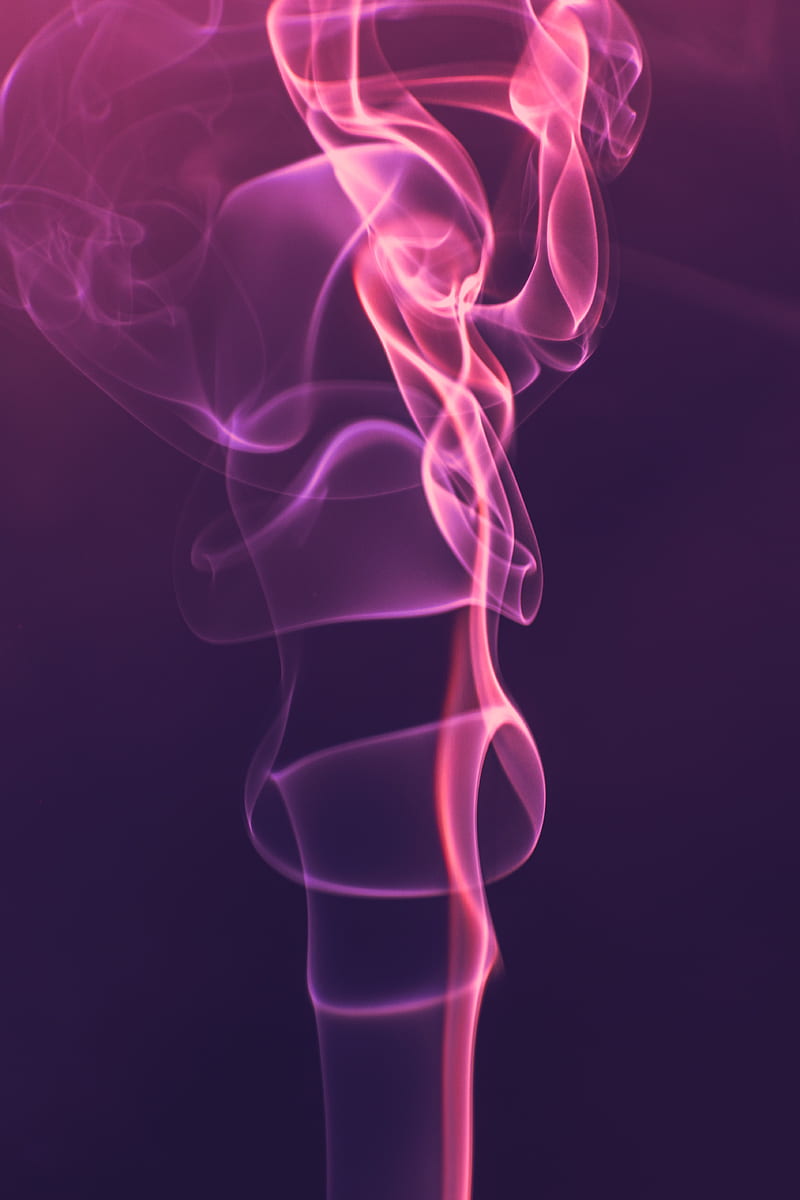 smoke, bends, abstraction, purple, HD phone wallpaper