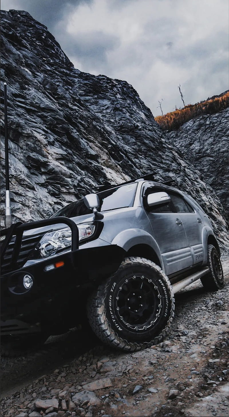 Off-road Car , 4x4, car, carros, gris, mountain, mountains, off-road, offroad, vehicle, vehicles, HD phone wallpaper