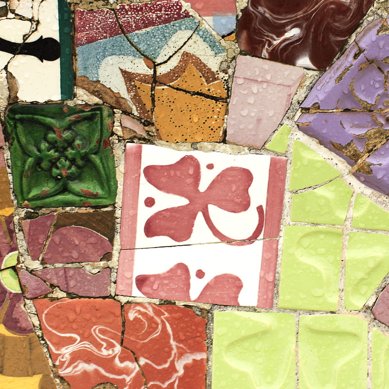 Gaudi Parc Ceramics, barcelona, pfurman, texture, HD phone wallpaper