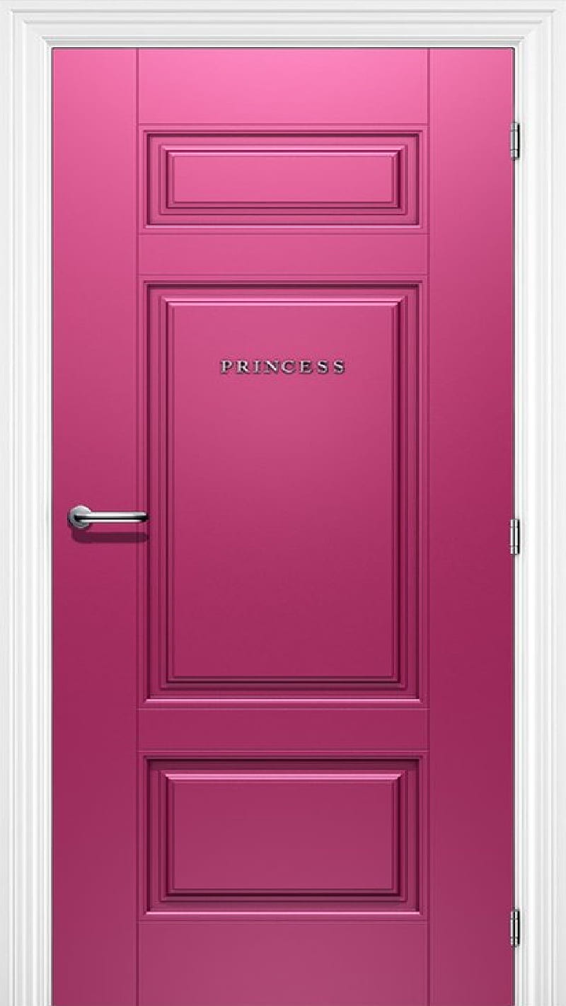 door, art, cute, desenho, girly, pink, princess, wood, HD phone wallpaper