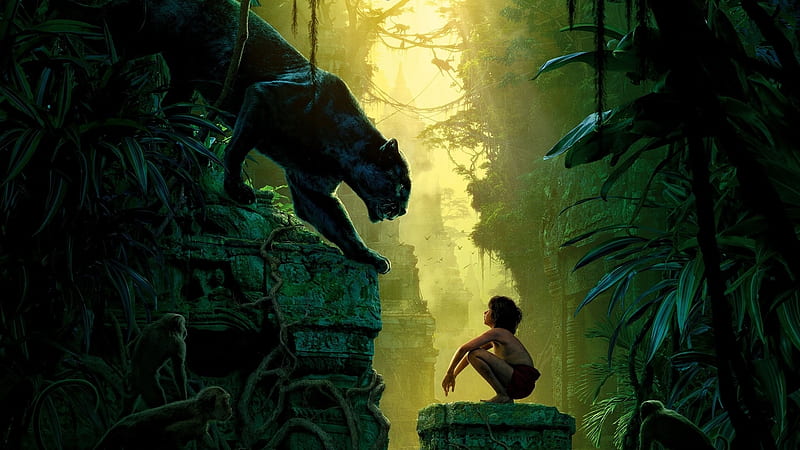 Bagheera & Mowgli Jungle Book, HD wallpaper
