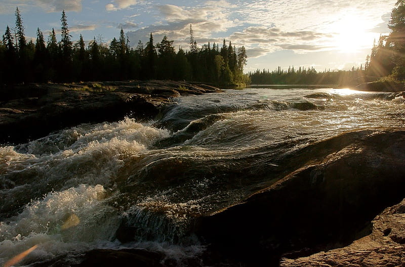 Tuntsayoki River, Russia, russian nature, amazing, wild, rivers, HD wallpaper