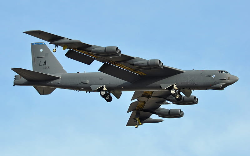 Boeing B-52 Stratofortress, strategic bomber, US Air Force, military aircraft, ultra-long intercontinental bomber, B-52H, USA, HD wallpaper