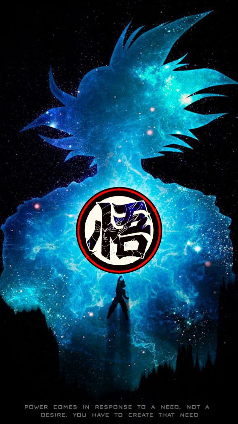 GOKU, anime, black, dragonball, legend, red, space, super, theme, HD phone wallpaper