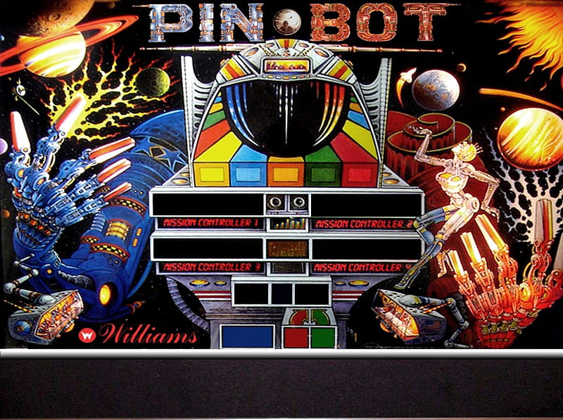 PINBOT, Cyber Girl, Backboard, Robot, Robot Girl, Aracade Game, Pinball, Planets, Classic Game, HD wallpaper