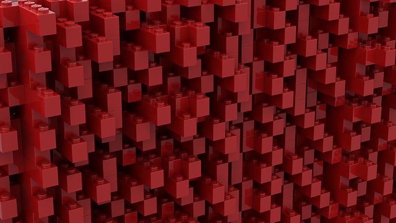 Lego, Red LEGO, HD wallpaper
