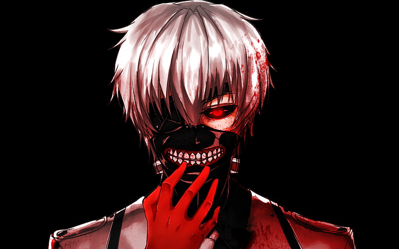 Ken Kaneki, darkness, red eye, Sasaki Haise, Tokyo Ghoul, HD wallpaper