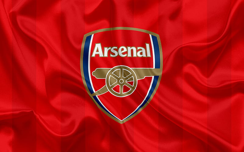 Arsenal FC, Football Club, Premier League, football, London, UK, England, flag, Arsenal emblem, logo, English football club, HD wallpaper