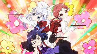 Kafuu Chino, anime girls, Gochuumon wa Usagi Desu ka, Kirima Sharo, Hoto  Kokoa, Ujimatsu Chiya - wallpaper #128761 (1920x1080px) on