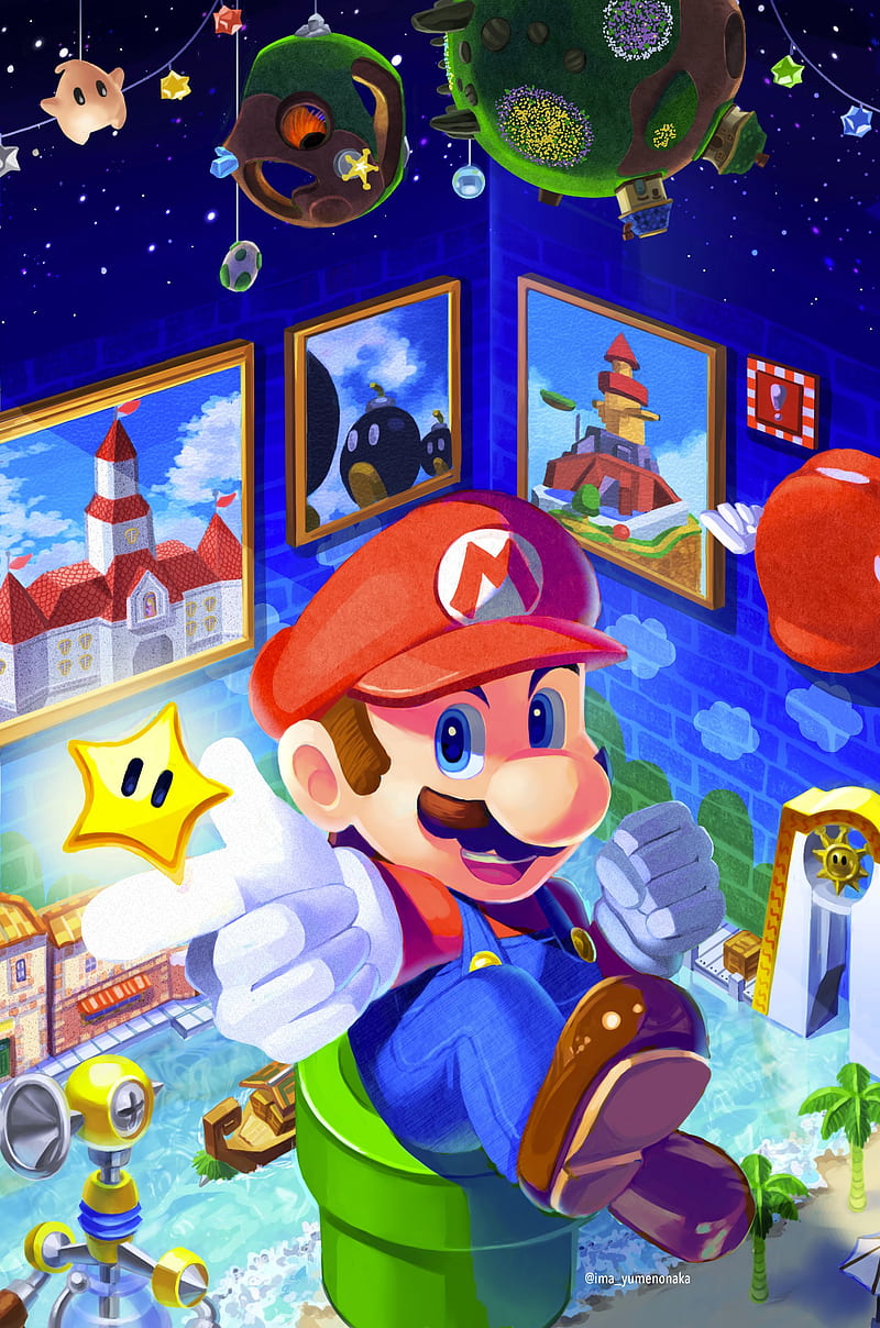 Super Mario 3D, game, mario, nintendo, HD phone wallpaper