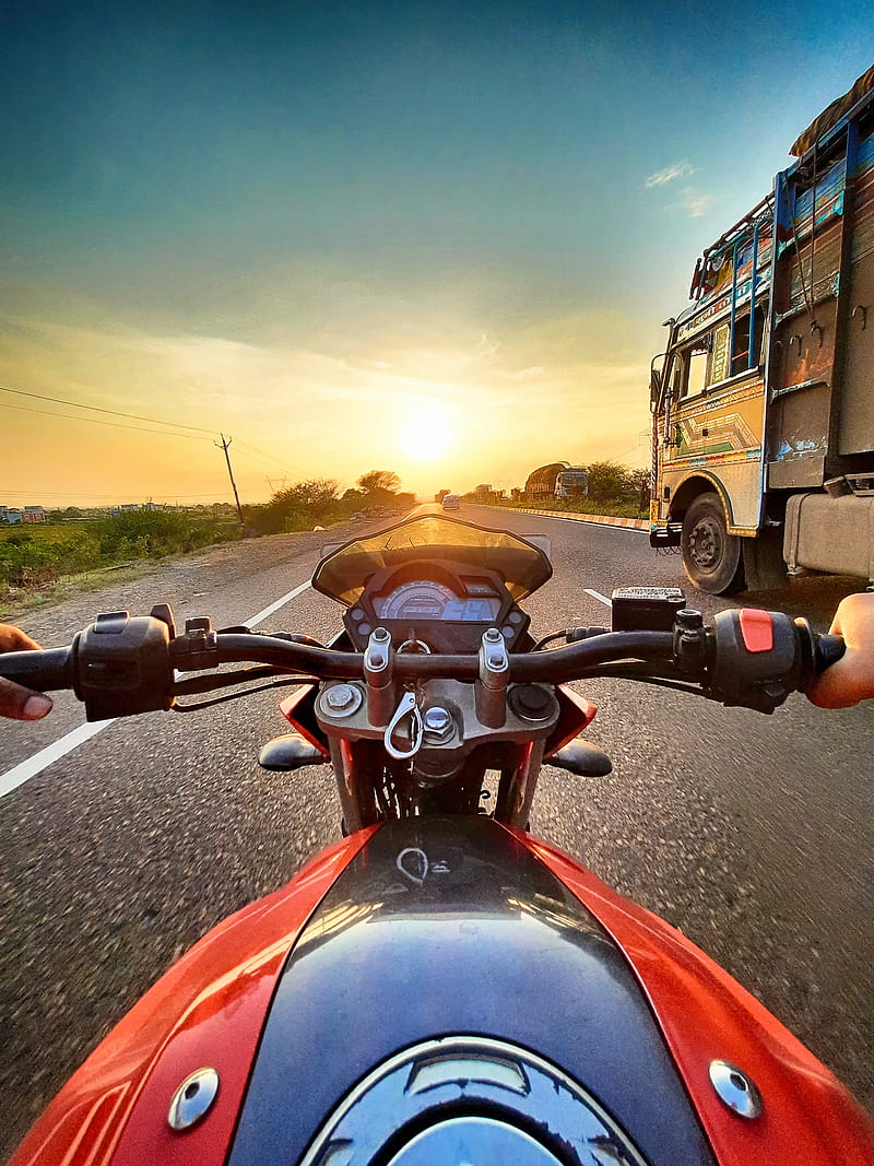 Minimal moments, bike, motorcycle, motors, road, road trip, saud visuals, saudvisuals, sunrise, sunset, HD phone wallpaper