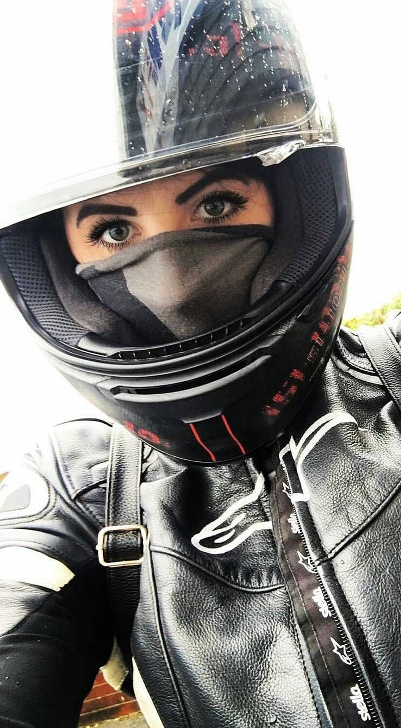 Biker girl online helmet