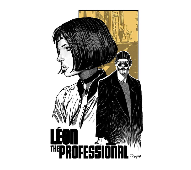 Leon Professional, art, illustration, movies, HD wallpaper