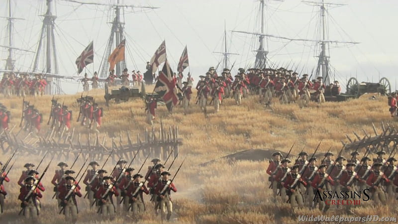 The Revolutionary War, redcoats, colonies, war of independence, american revolution, HD wallpaper
